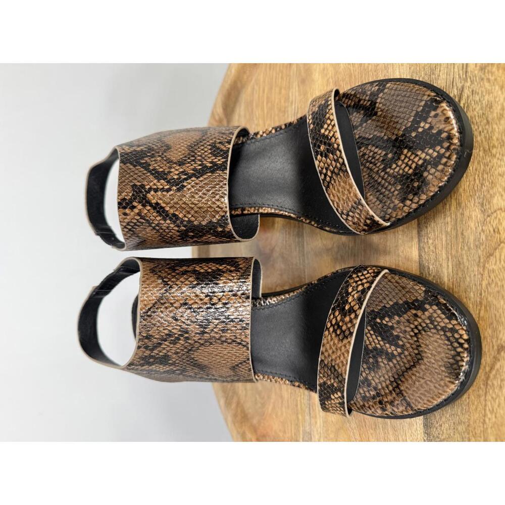 French Connection Women's Lori Sandals In Snakeskin Print Size 9 NWB - Picture 4 of 13